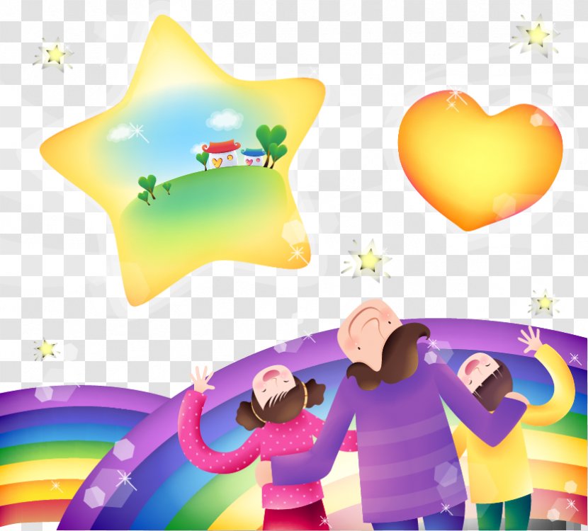 South Korea Cartoon Illustration - Child - Vector Happy Family Transparent PNG