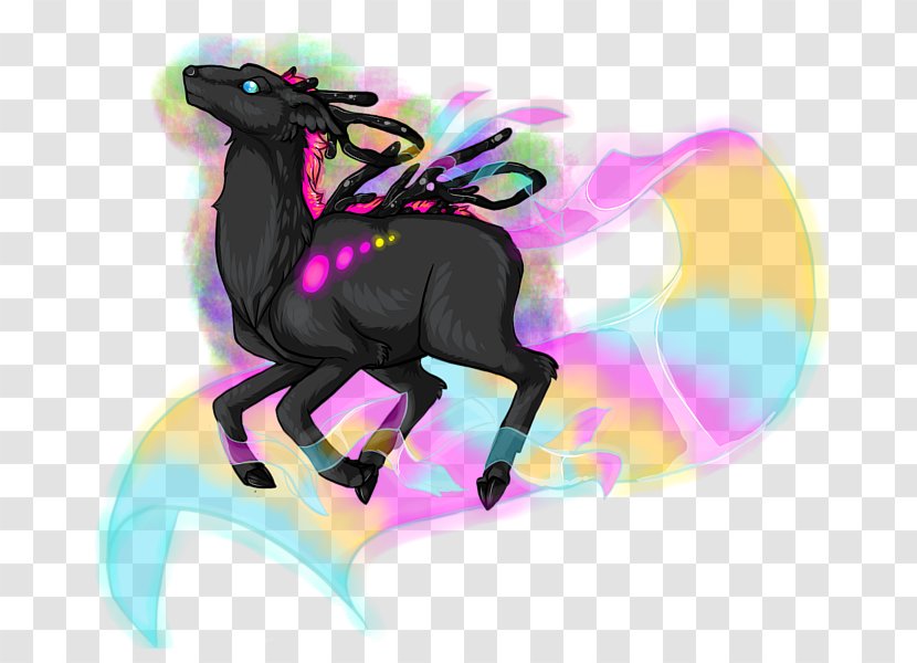 Mustang Unicorn Cartoon Pink M - Mane Transparent PNG