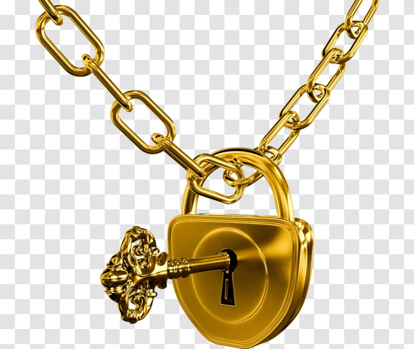Keychain Lock Door - Brass - Golden Key Transparent PNG