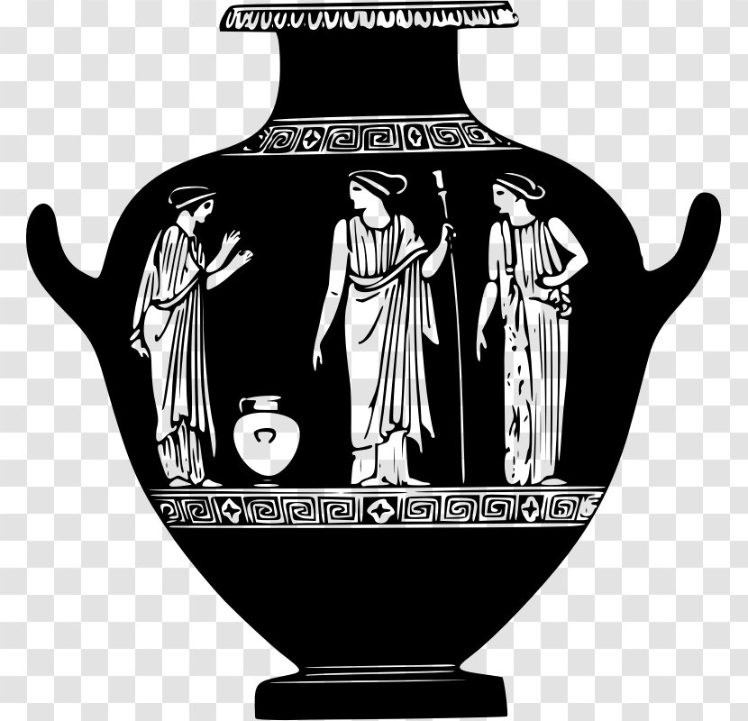 Pottery Of Ancient Greece Vase - Drawing Transparent PNG