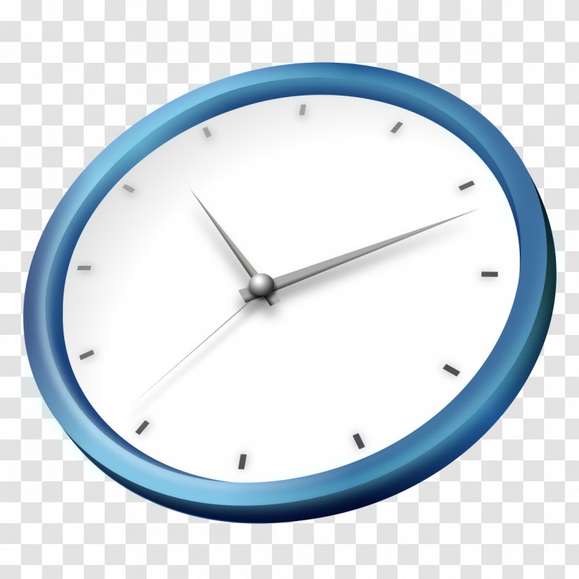 Jiangxi Information Standardized Test Clock - Cartoon - Blue Pattern Transparent PNG