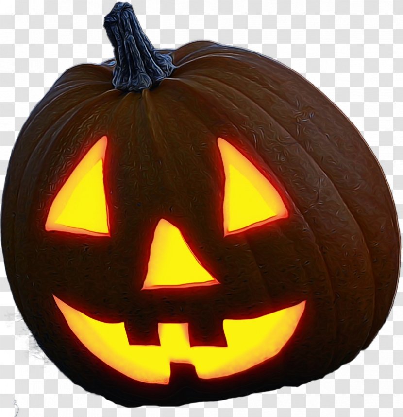 Jack-o'-lantern - Wet Ink - Plant Vegetable Transparent PNG