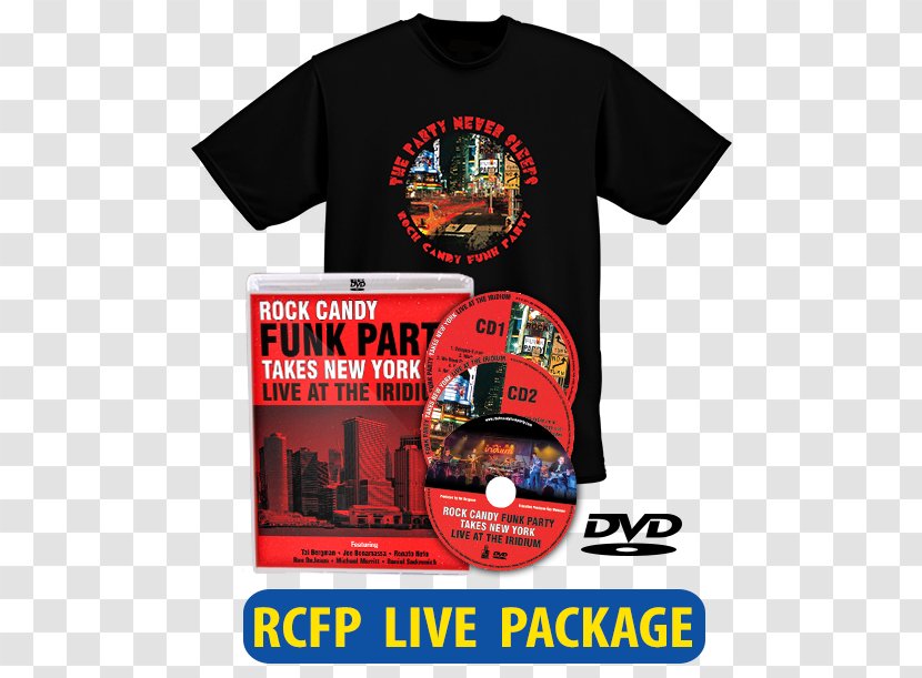 T-shirt Iridium Jazz Club Rock Candy Funk Party Takes New York: Live At The We Want Groove - Dvd Transparent PNG
