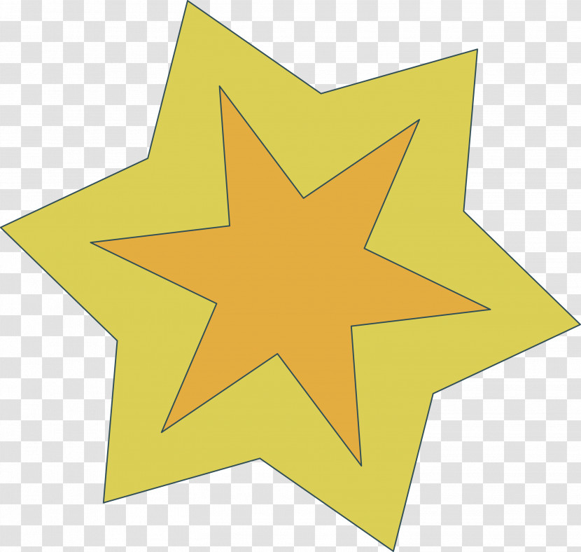 Yellow Star Symbol Transparent PNG