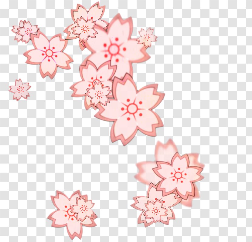 Cherry Blossom Cartoon - Petal - Visual Arts Plant Transparent PNG