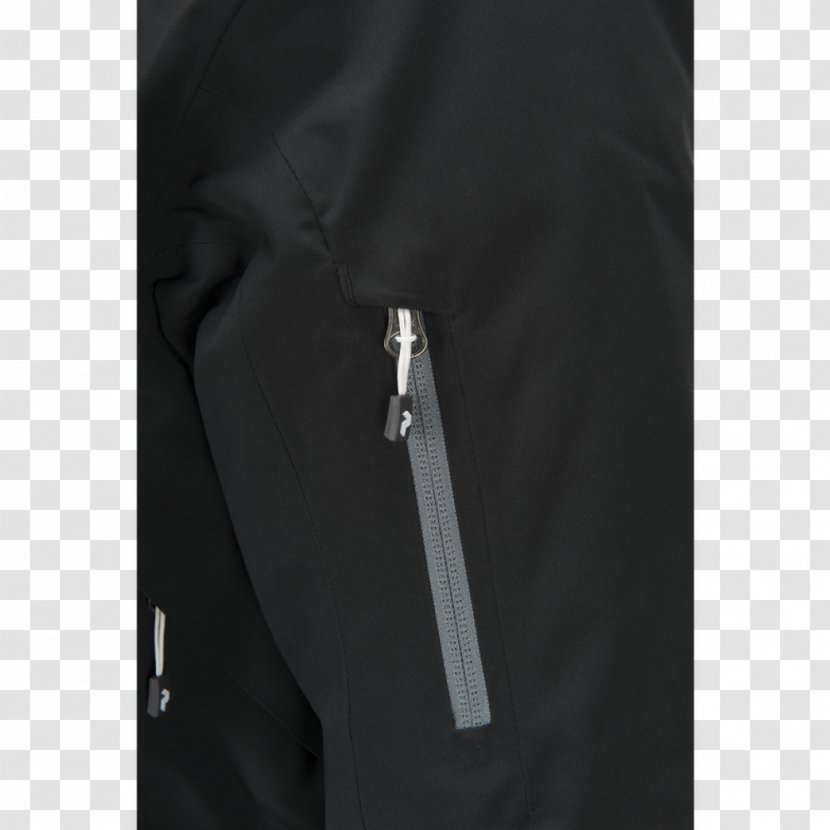Sleeve Shoulder Outerwear Zipper Button - Black Transparent PNG