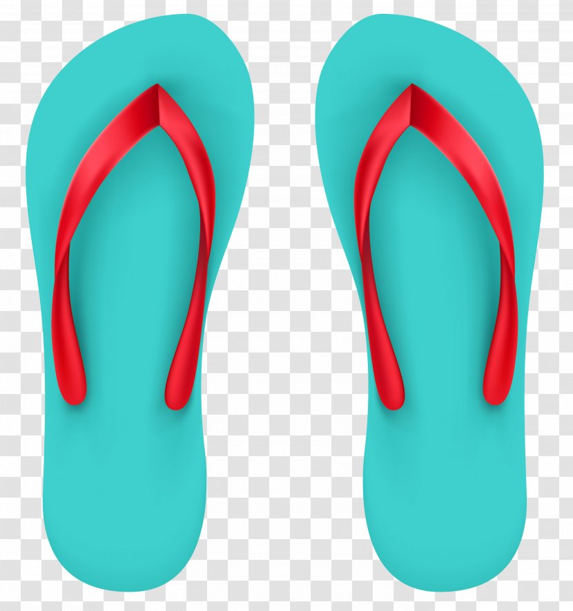 Flip-flops Clip Art - Electric Blue - Beach Sandal Transparent PNG