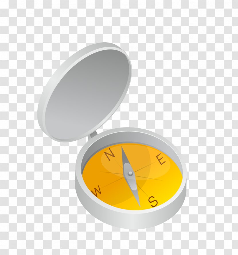 Yellow Circle Font - Vector Compass Transparent PNG