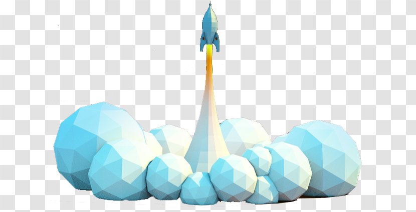 Geometry Flat Download Rocket - Turquoise Transparent PNG