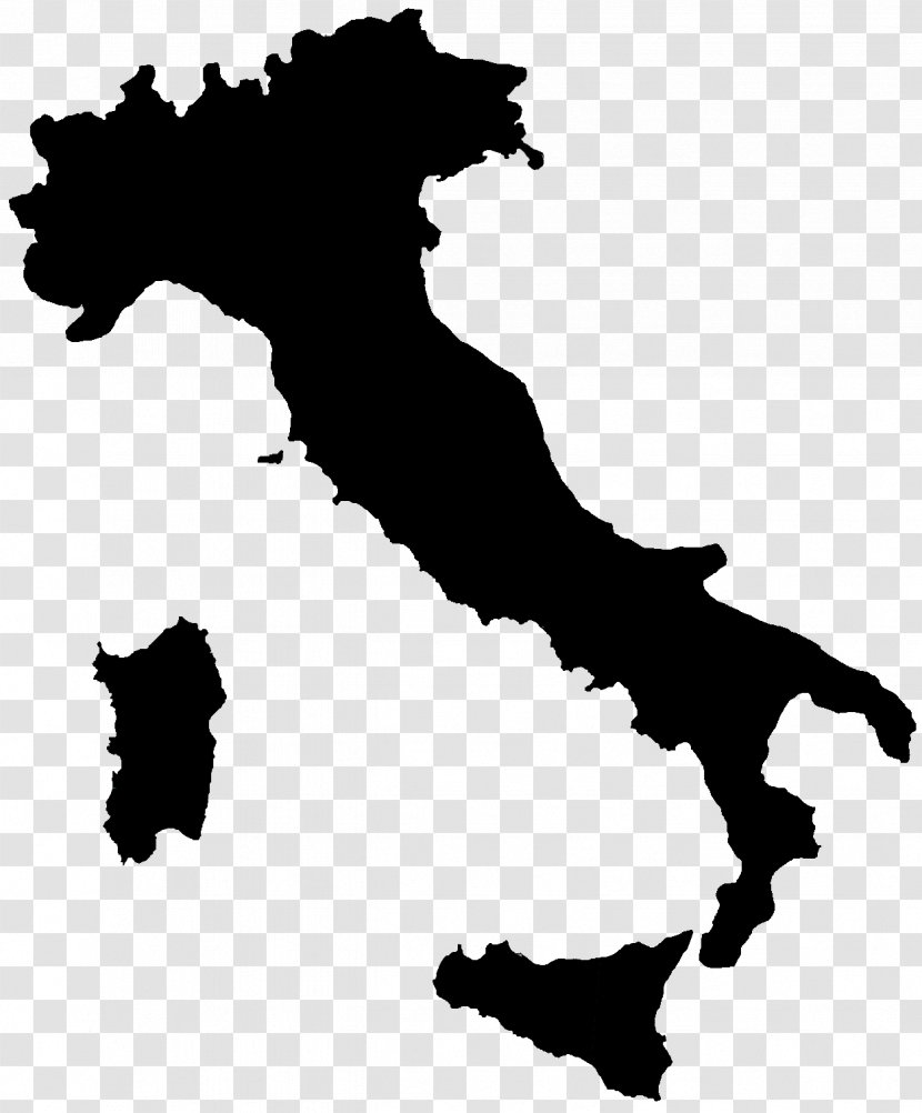 Regions Of Italy Blank Map - Vector - Uae Transparent PNG