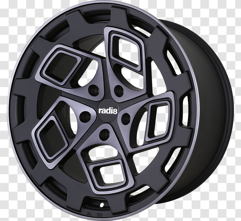 Gold Alloy Wheel Rim Radi8 Wheels USA - Silver Transparent PNG
