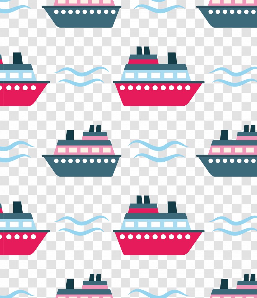 Cruise Ship Pattern - Photography - Cartoon Transparent PNG