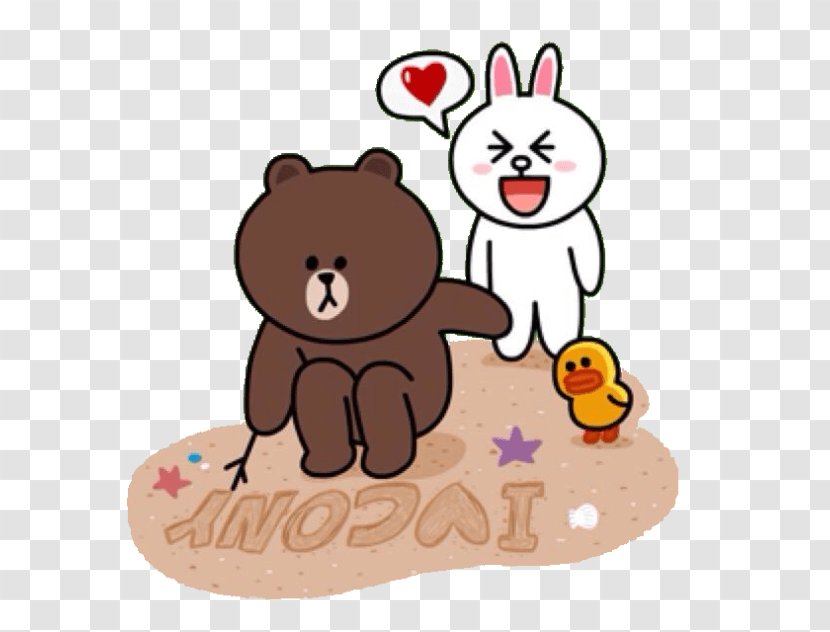 Line Friends Sticker LINE POP - Cartoon Transparent PNG