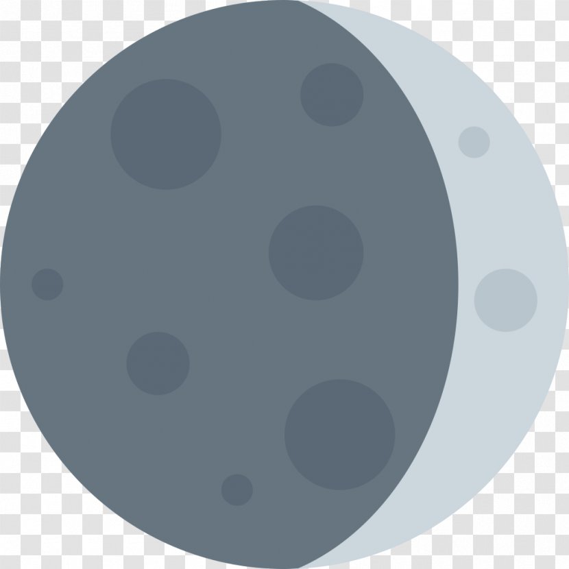 Emoji Moon Lunar Phase Social Media Laatste Kwartier Transparent PNG