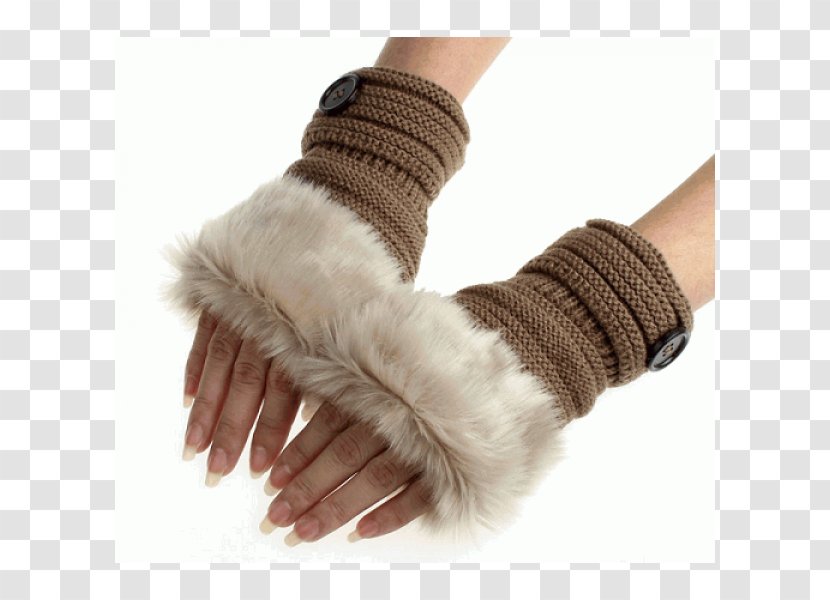 Fake Fur Glove Arm Warmers & Sleeves Artificial Leather - Tricot Transparent PNG
