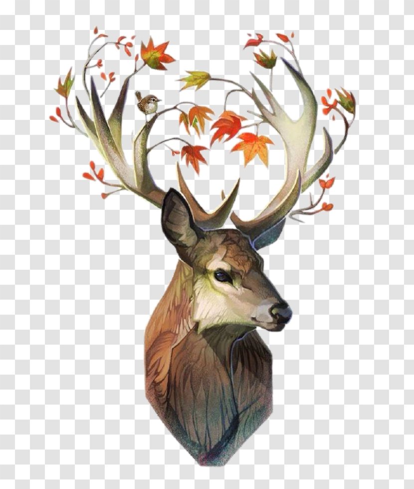 Art Museum Watercolor Painting Illustrator - Deer Transparent PNG