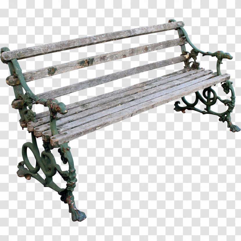 Coalbrookdale Table Bench Garden Furniture - Couch Transparent PNG