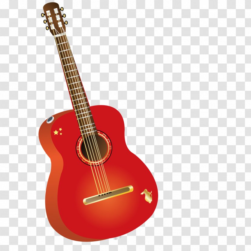 Ukulele Musical Instrument Violin Electric Guitar - Heart - Vector Red Transparent PNG