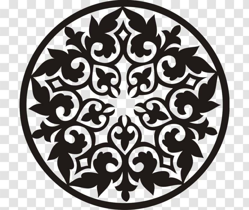 Ornament Arabesque Royalty-free Pattern - Black And White - Decorative Arts Transparent PNG