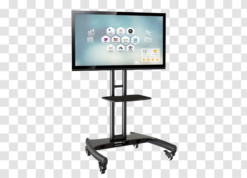 Universal Mobile TV Cart Stand AVA1500601P For LED Mount Factory Rolling 40-65 Inch Flat Screen LED-backlit LCD Panel Display Television - Lcd - Smartboard Transparent PNG