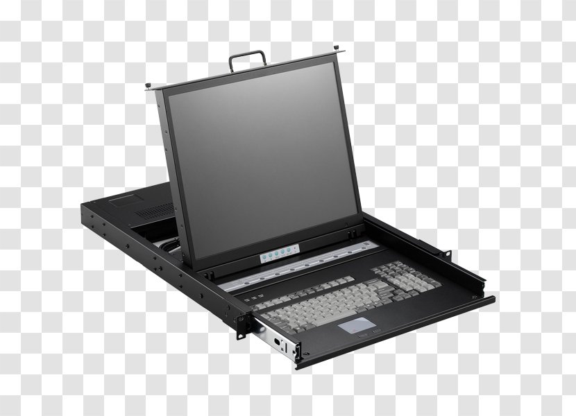 Laptop Computer Keyboard KVM Switches 19-inch Rack Rackmount - Kvm Transparent PNG