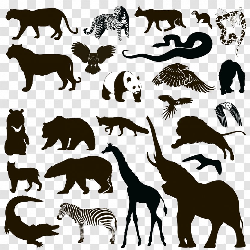 Silhouette Animal Wildlife - Silhouettes Transparent PNG