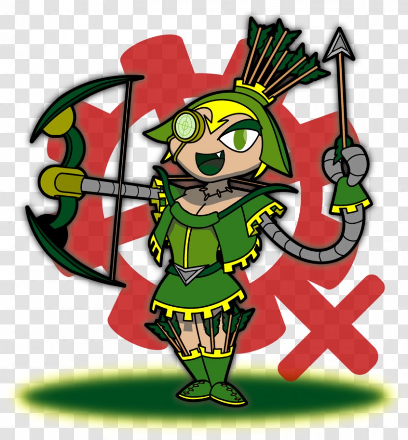 Clip Art Illustration Tree Cartoon Legendary Creature - Fictional Character - Loaded Archery Bow Arrow Transparent PNG