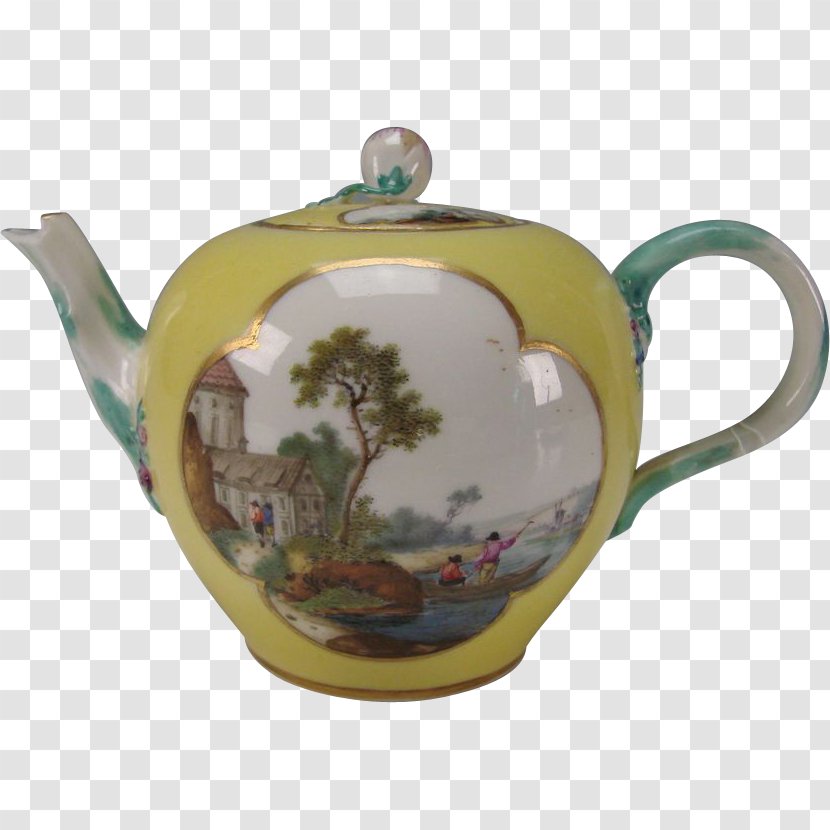 Teapot Kettle Porcelain Pottery Mug - Cup - Hand-painted Scene Transparent PNG