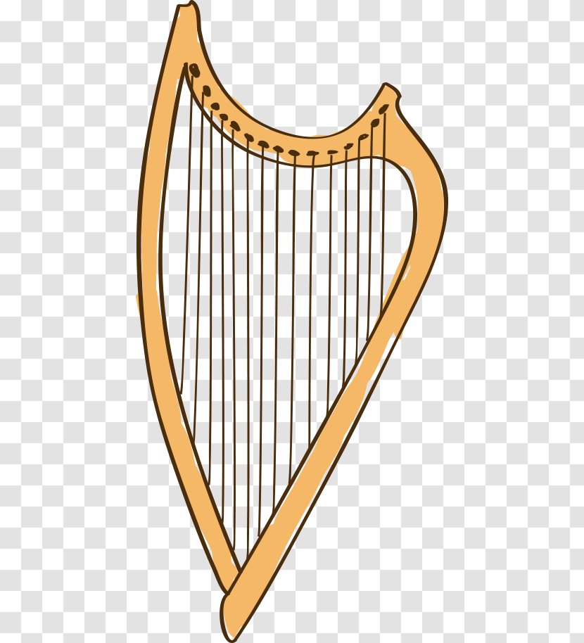 Harp Cartoon - Data - Hand-painted Transparent PNG