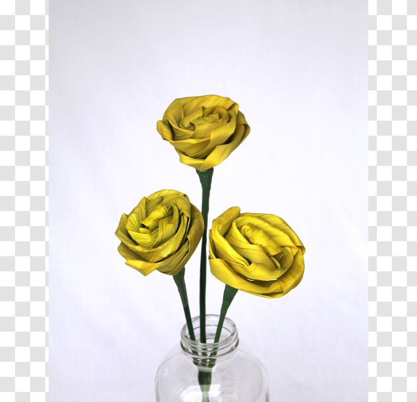 Rose Vase Cut Flowers Yellow Green - Flower Transparent PNG