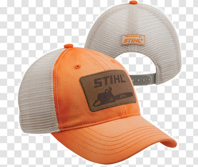 Baseball Cap STIHL Men's Hat OSFA Orange & White Clothing - Best Price Stihl Chainsaws Transparent PNG
