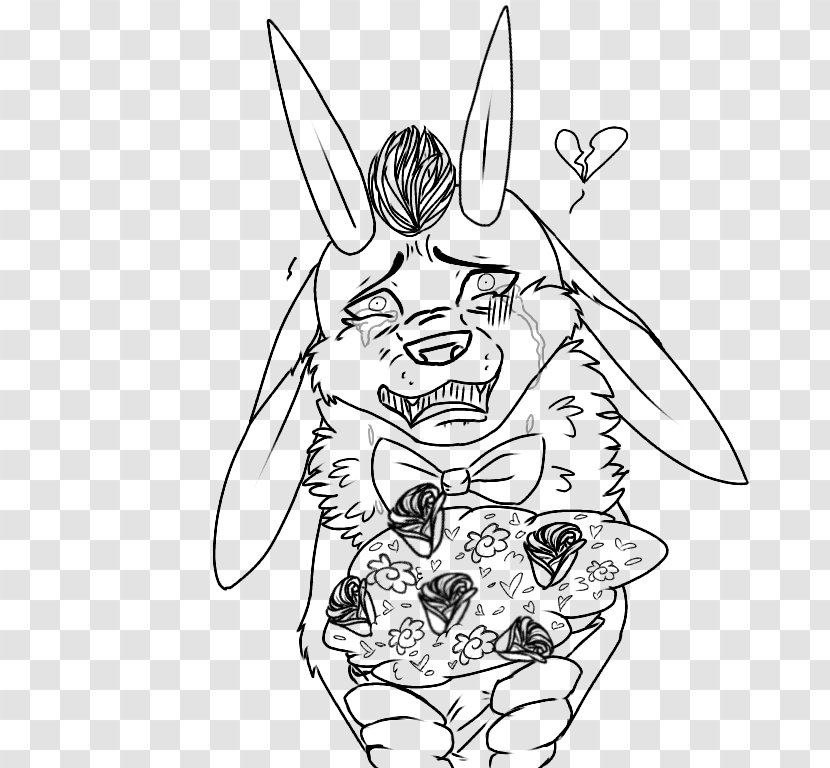Line Art Hare Drawing - Cartoon - Fall In Love With Reading Transparent PNG
