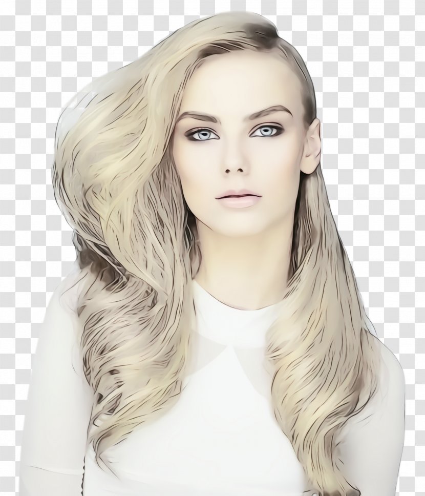 Hair Blond Face Hairstyle White - Beauty - Long Transparent PNG