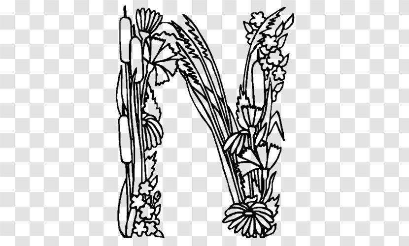 Coloring Book Flower Child Letter Adult Transparent PNG