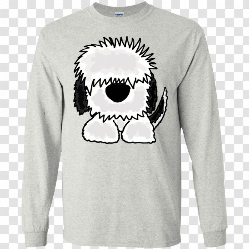 Long-sleeved T-shirt Hoodie Clothing - Active Shirt - Old English Sheepdog Transparent PNG