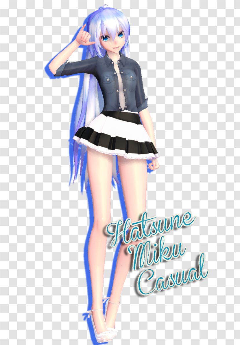 MikuMikuDance Hatsune Miku Megpoid Vocaloid Kagamine Rin/Len - Silhouette - Casul Transparent PNG