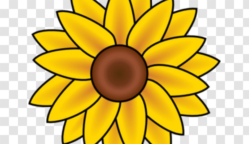 Clip Art Vector Graphics Common Sunflower Illustration Image - Flower - Cq Border Transparent PNG