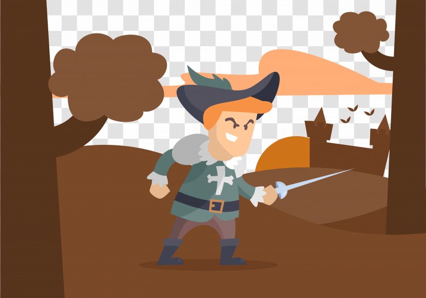 Sword Musket Firearm Illustration - Mammal - Boys Practicing Transparent PNG