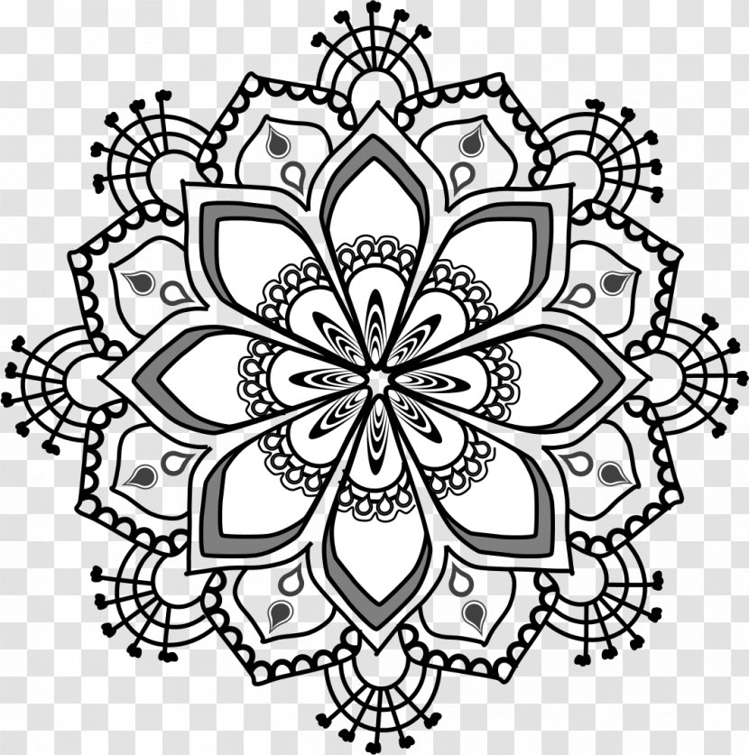 Mandala Coloring Book Clip Art - Autocad Dxf Transparent PNG