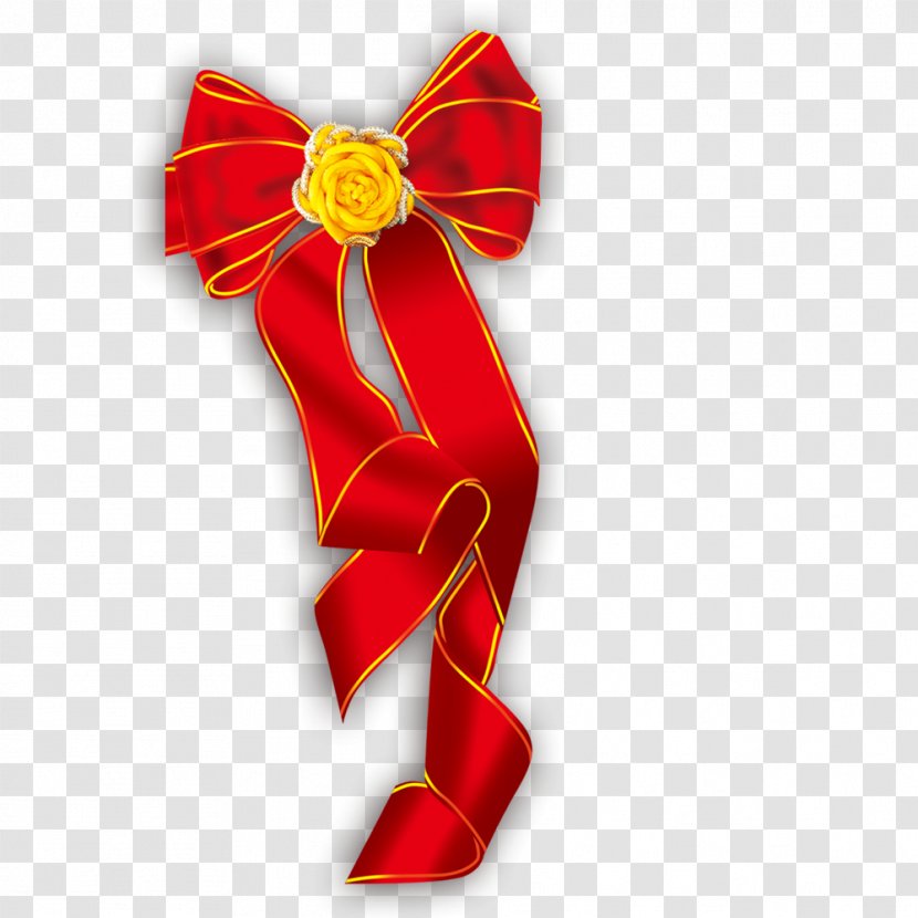 Red Ribbon - Bow,Ribbon Transparent PNG