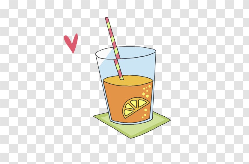 Orange Juice - Cartoon - Hand Painted Transparent PNG