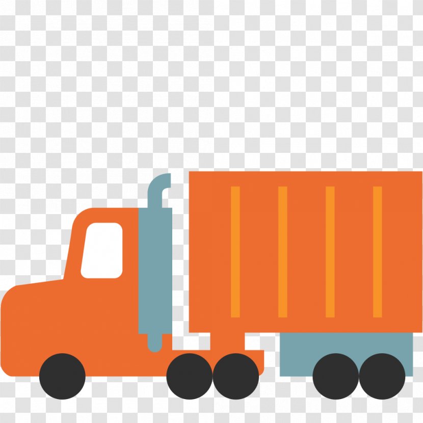 Semi-trailer Truck Emoji Articulated Vehicle - Dump - Moving Vector Transparent PNG