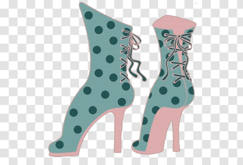 High-heeled Footwear Shoe Drawing - Flower - Hand-painted Dot High Heels Transparent PNG