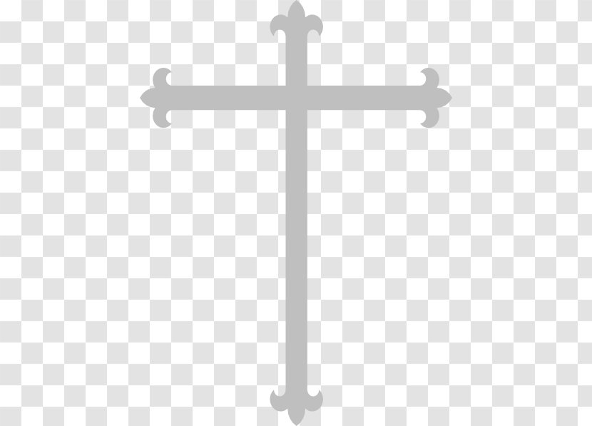 Christian Cross Silver Clip Art - Drawing - Line Cliparts Transparent PNG