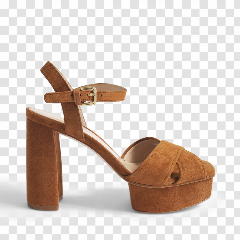 Sandal High-heeled Shoe Suede Platform - Footwear - Camel Saddle Transparent PNG