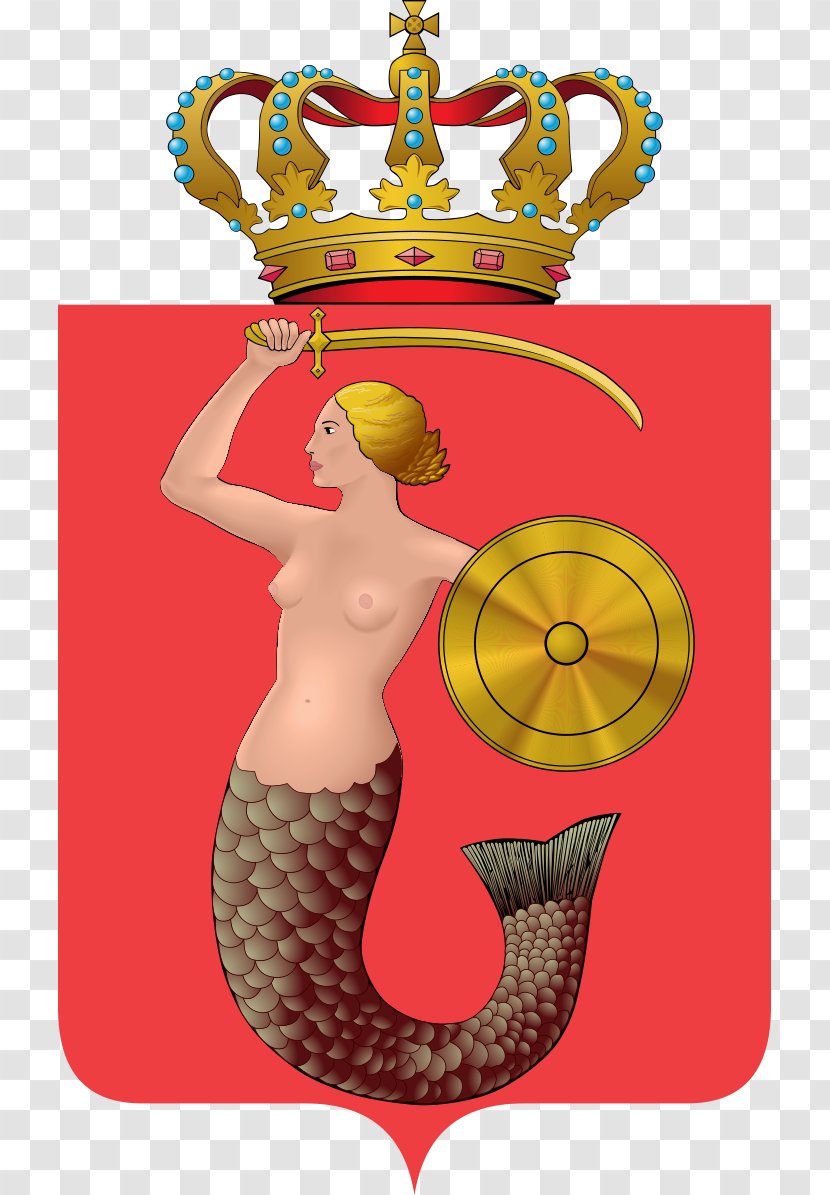 Mermaid Of Warsaw Coat Arms - Syrenka Transparent PNG
