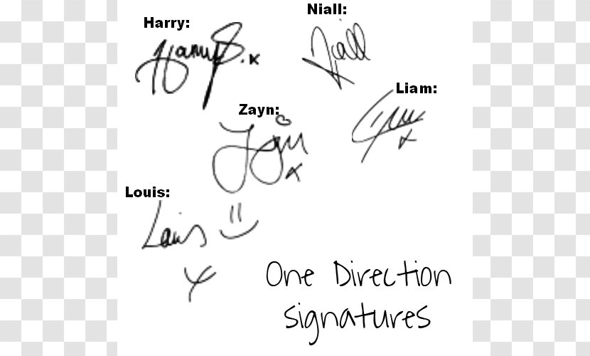 One Direction Autograph Over Again Signature - Tree Transparent PNG