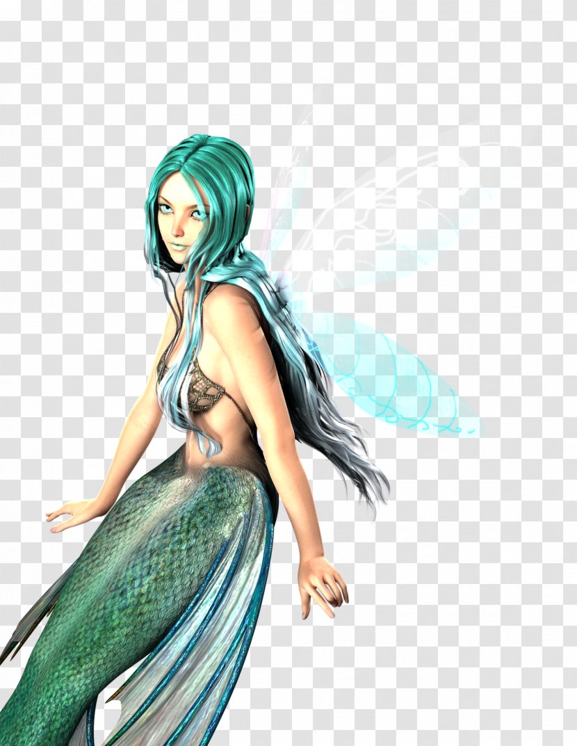 Fairy Tale Mermaid Desktop Wallpaper - Flower - Tail Transparent PNG