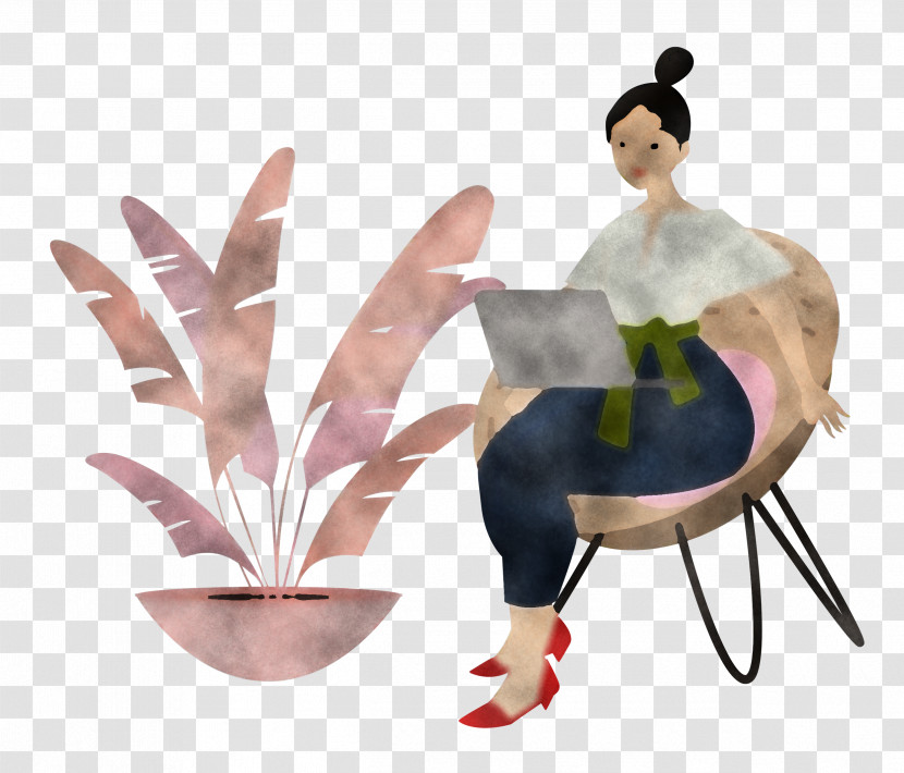 Alone Time Lady Computer Transparent PNG