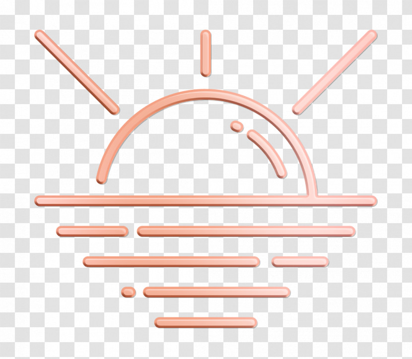 Sunset Icon Summer Icon Transparent PNG